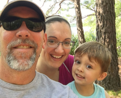 Hiking at Harris Lake