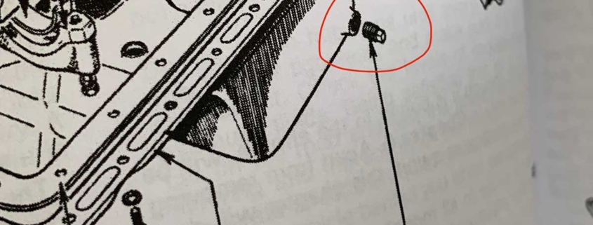 Oil sump plug location on Triumph GT6 Mk1