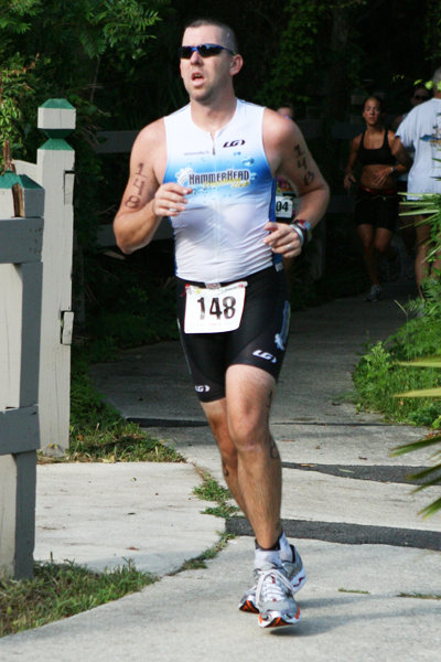 Competing in the Jacksonville Sprint, a triathlon on Amelia Island