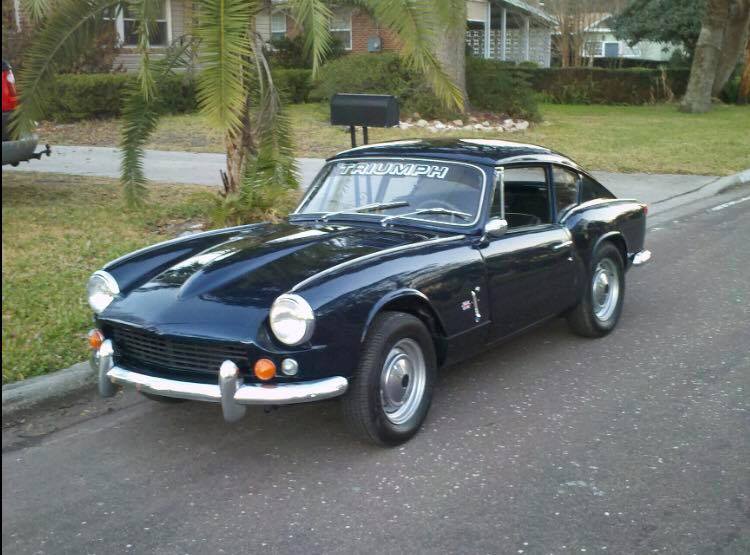 Front view of my 1967 Triumph GT6 Mk1